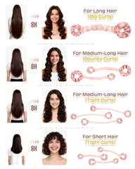 BONNET QUEEN satin rollers for smooth wrapping and defined waves.