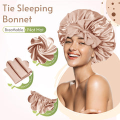 BONNET QUEEN seda suave y transpirable para rizos, comodidad durante toda la noche.