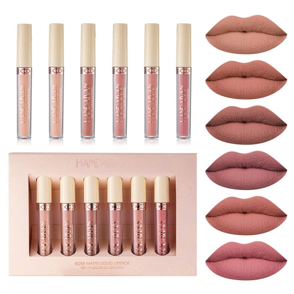 BONNIE CHOICE nude matte lipsticks set in gift box offers festive gifting and long-lasting color.