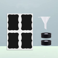 Bontip blue glass bottle label pack helps organize recipes.