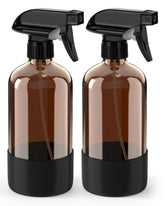 Bontip glass spray bottle with amber glass and black silicone sleeve for versatile home use.