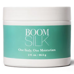 Boomsilk face moisturizer cream jar provides deep hydration for aging skin.