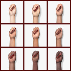 Aplicación fácil para un diseño de uñas pulido.