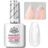 Born Pretty builder gel 8-in-1 bottle with built-in brush for smooth application.