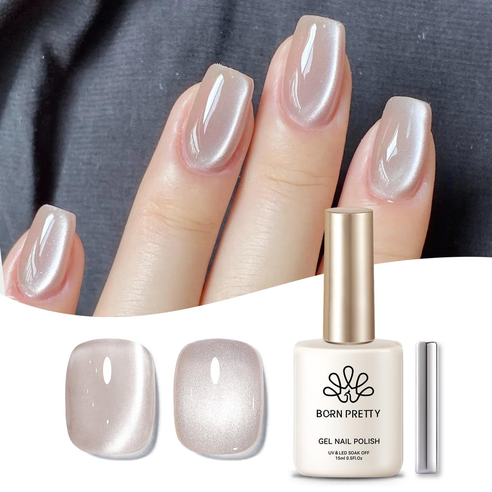 Born Pretty gel magnético ojo de gato, envase 15 ml para manicuras duraderas.