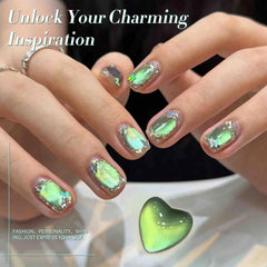 Born Pretty gel de alto brillo verde para uñas.