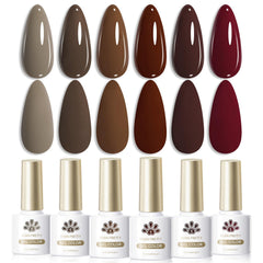 Born Pretty gel para uñas burgundy, tono profundo con brillo duradero.