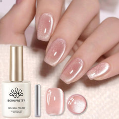 Born Pretty gel magnético ojo de gato cristal transparente en acción para uñas