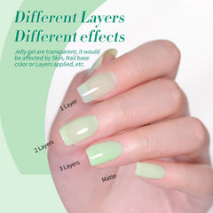 Born Pretty Gel Verde Acabado suave y duradero tras curado LED