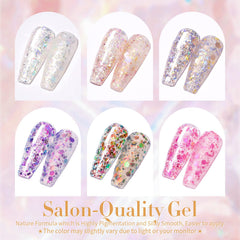Born Pretty glitter sequins gel nail polish yellow bottle close-up for sunny shine.