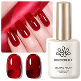Born Pretty jelly burgundy bottle demonstrates a wine-red gel finish.