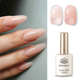 Born Pretty Jelly Nude Gel Polish bottle with translucent nude shade for natural nails.