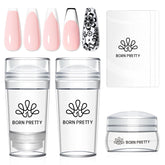 Born Pretty nail stamper kit with long and short jelly heads for easy pattern pickup.