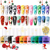 Born Pretty Nail Stamping Polish en 12 colores para uñas vibrantes.