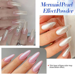 Born Pretty polvo de uñas espejo para efecto brillo metálico.