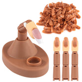BORNBYME acrylic nail practice finger base provides stable training surface for beginners.