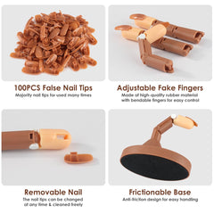 BORNBYME bendable practice fingers enable versatile nail art practice at home.