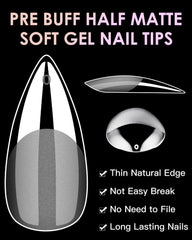 BORNBYME pre-shaped stiletto tips for fast nail app