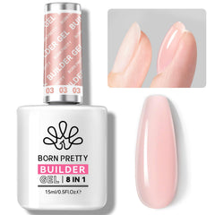 Born Pretty pink builder gel for nails extensions with a smooth finish and lasting wear.