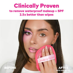 MakeUp Eraser Pro dos en uno para borrar y exfoliar la piel con movimientos suaves.