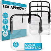 BORSALI TSA-approved clear quart bag for quick security screening