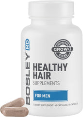 BosleyMD Men's Hair Supplements bottle with vegan formula for healthier-looking hair.