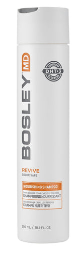 BosRevive Nourishing Shampoo bottle shows color-safe cleansing.
