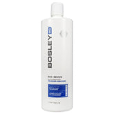 BosRevive volume bottle pour demonstrates easy daily application for fuller-looking hair.
