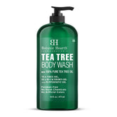Botanic Hearth Tea Tree Body Wash botella 16 onzas para limpieza profunda y frescura
