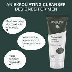 Botanic Tree Face Wash activated charcoal closeup highlights deep cleansing of pores.