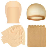 Bouiexye bald cap set for Halloween with latex and nylon caps for easy costume prep