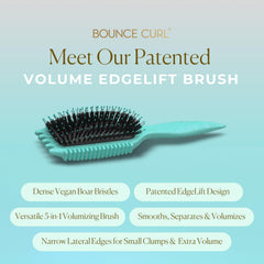 Bounce Curl Volume EdgeLift Brush side view highlights edge for defining bangs.