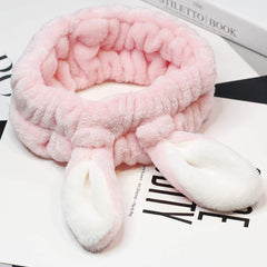 Bouti1583 soft fleece headband stretches to fit most heads for spa use