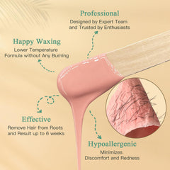 Bouvetan wax beads used on full body for even hair removal.
