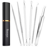 Boxoyx pimple-popper tool kit 6pc set with blackhead remover for at-home use
