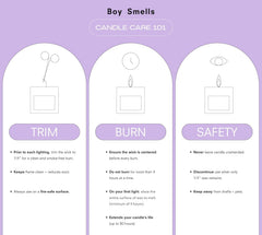Boy Smells Festive Checker Hinoki Fantôme candle jar emphasizes clean burn and long-lasting fragrance.