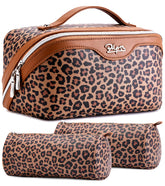 Boyatu leopard print cosmetic bag for organized travel storage