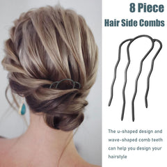 Boyivi 4-prong U-shape sticks ideal for French twists and elegant buns.