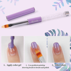BQAN nylon-hair nail art brush for smooth color blending.
