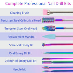 BQAN cone-tip carbide bit for precise cuticle work and shaping.
