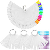 BQAN nail swatch sticks with ring assembly for clear client color display.