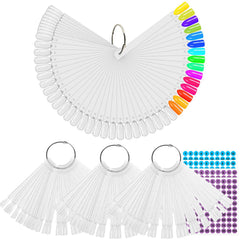BQAN nail swatch sticks with ring assembly for clear client color display.