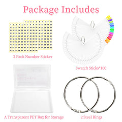 BQAN numbered sticker set 1–100 speeds color selection and planning.