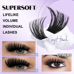 BQaugen DIY lash clusters provide full volume with minimal weight at 70/90 density.