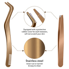 B&Qaugen dual-ended tool with end comb for brows and lashes.