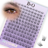 B&Qaugen Flora Lash Clusters in an invisible-band tray for easy at-home application.