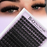 BQaugen fluffy lash clusters 200D for lightweight, voluminous look