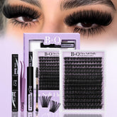 B&Qaugen Fluffy Lash Clusters Kit front view for easy at-home lash transformations.