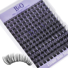 B&Qaugen Lash Clusters B05 D Curl 8-16mm tray shows versatile lashes for at-home wear