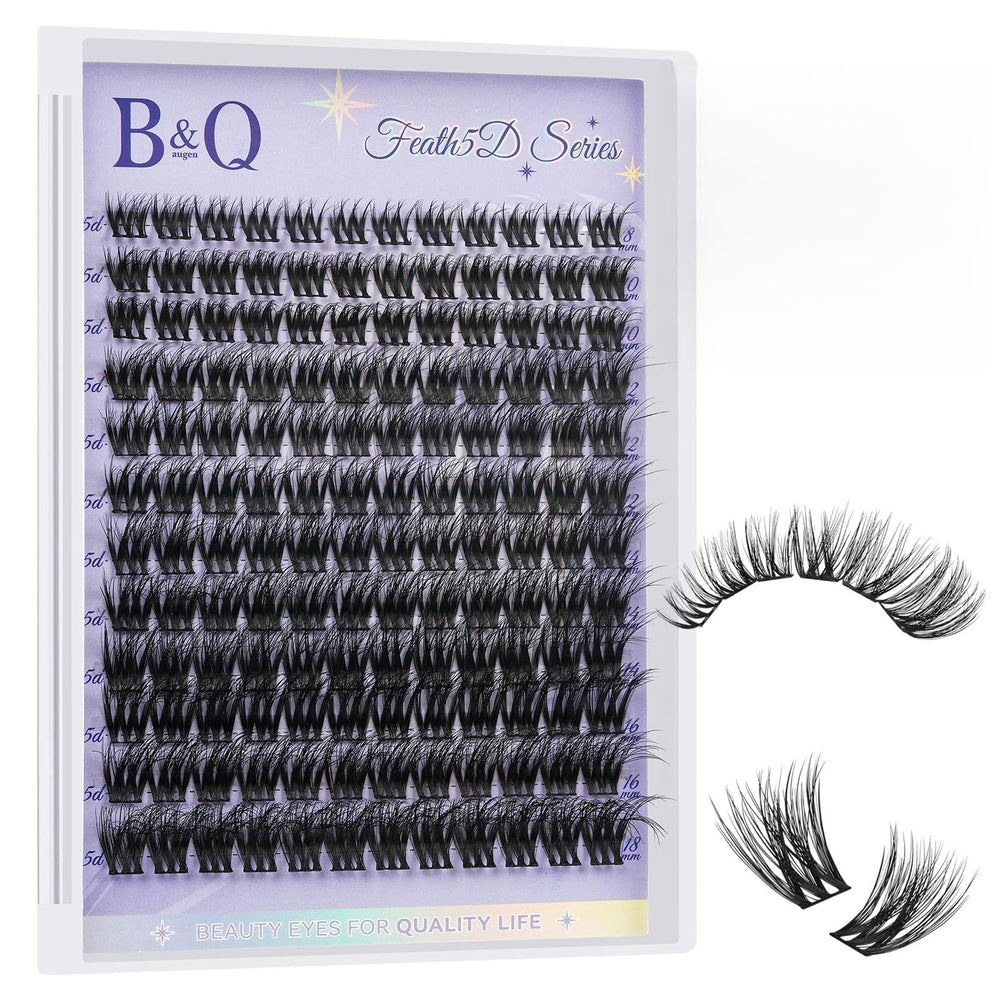 B&Qaugen lash clusters fluffy layered close-up showing dramatic wispy volume